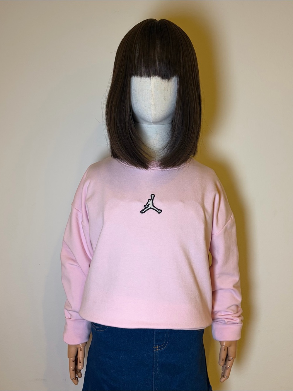 Jordan Girls Pink Jumpman Boxy Sweatshirt Size S (8-10)
